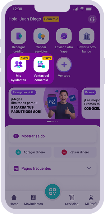 paquetes Tigo yape